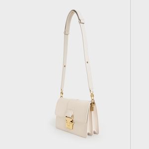 Charles and Keith medium ivory shoulder body bag